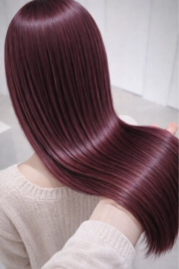 ロング カラー ブリーチ ハイトーンカラー レッドカラー 髪質改善 トリートメント カット ヘアカラー 💎透明感カラー特化 💎TAISEIのヘアスタイル