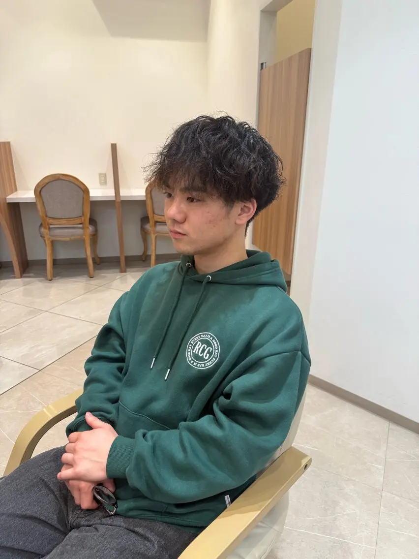パーマ メンズ 大久保 琳冬のヘアスタイル