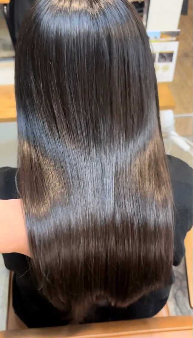 ロング 髪質改善 トリートメント 縮毛矯正 高槻No.1髪質改善 /艶髪カラー特化🫧のヘアスタイル