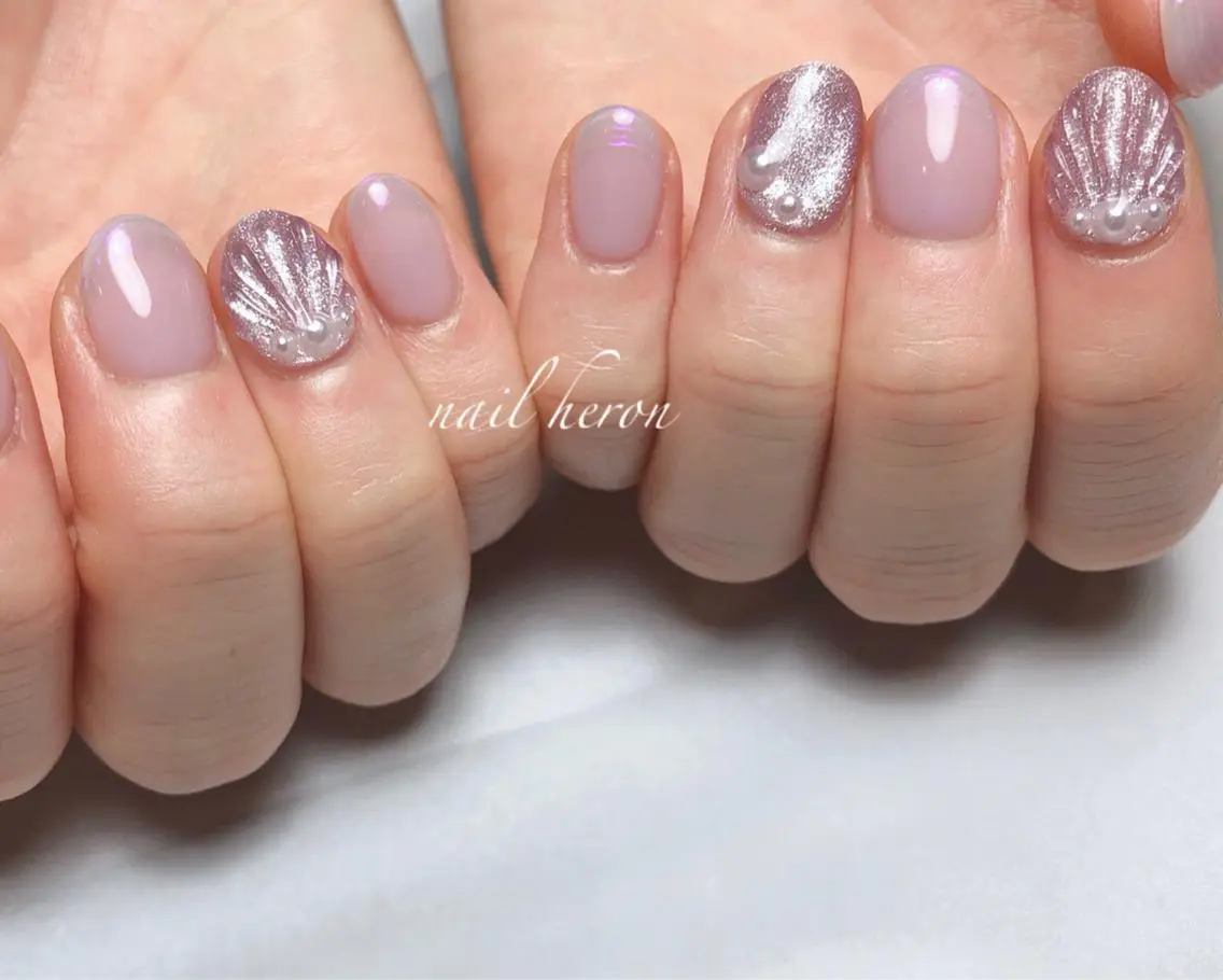 ネイル ぷっくりネイル ハンドネイル saki_ nail heronのネイルデザイン