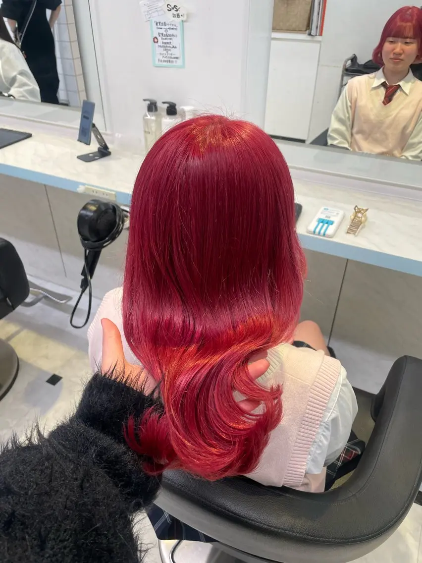 セミロング カラー 【美髪矯正/絹髪】 🎀hinano🎀のヘアスタイル
