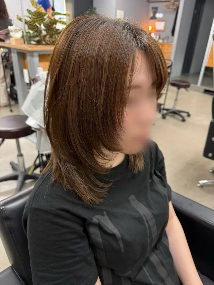 ミディアム ハッシュカット 清水 遥香のヘアスタイル