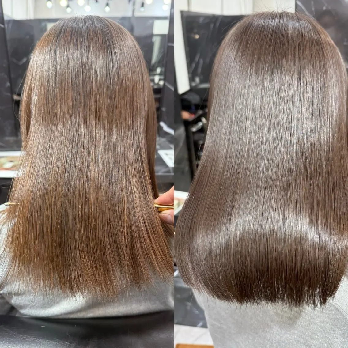 セミロング 髪質改善 ヘアカラー トリートメント 大西 魁知のヘアスタイル