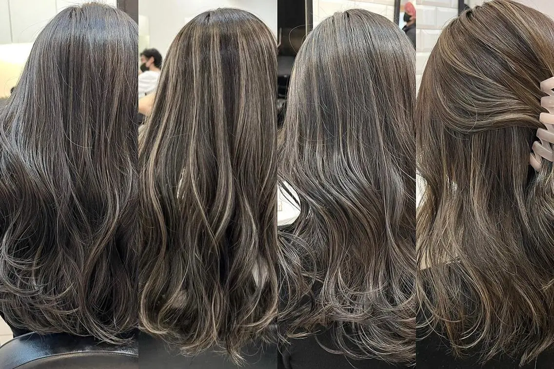 ロング カラー 透明感カラー 顔まわりレイヤー 韓国風ヘア レイヤーカット ロング カット ヘアカラー トリートメント 要プライベートサロン vert🌿マルイ裏のヘアスタイル