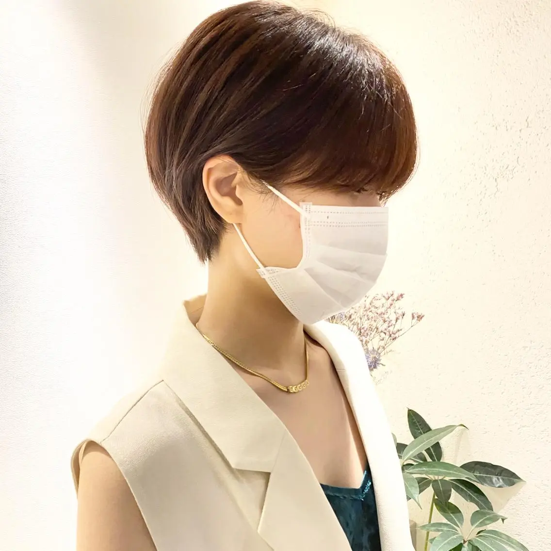 ショート アッシュ ボブ 髪質改善 レイヤーカット ショートヘア カット ショート〜ミディアム 喜多司のヘアスタイル