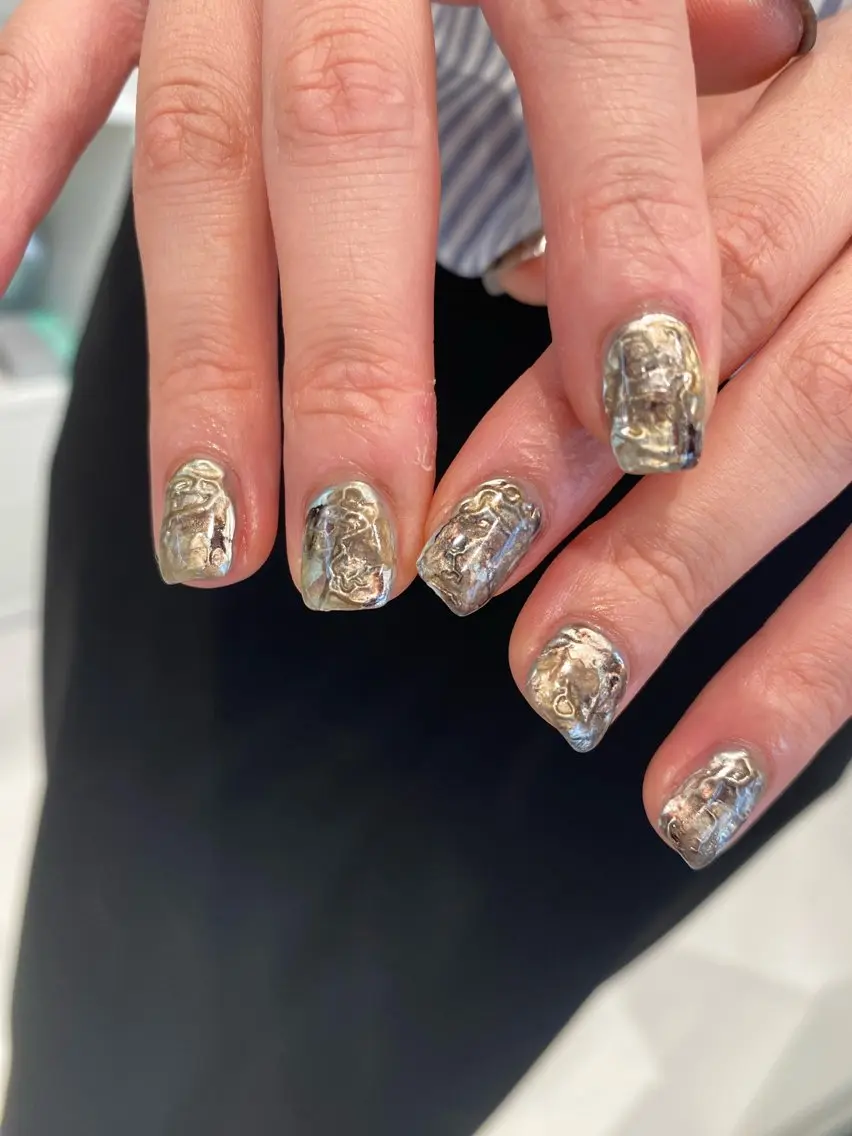 ネイル ジェルネイル マグネットネイル ニュアンスネイル ワンカラーネイル パラジェル ハンドネイル 草加ニュアンスネイル 🌚hersのネイルデザイン