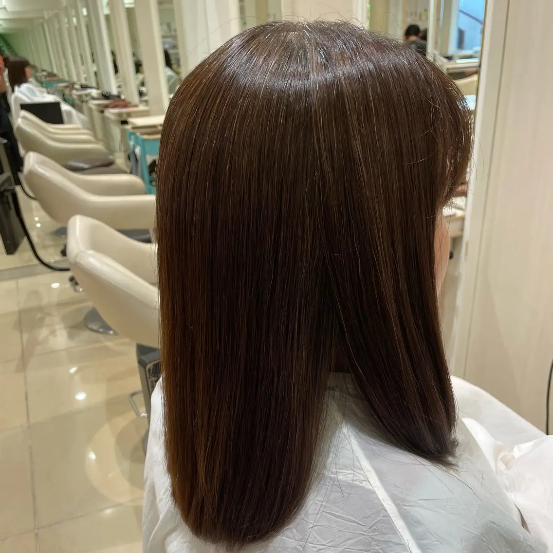 ロング カット 縮毛矯正 カジサ ケイコのヘアスタイル