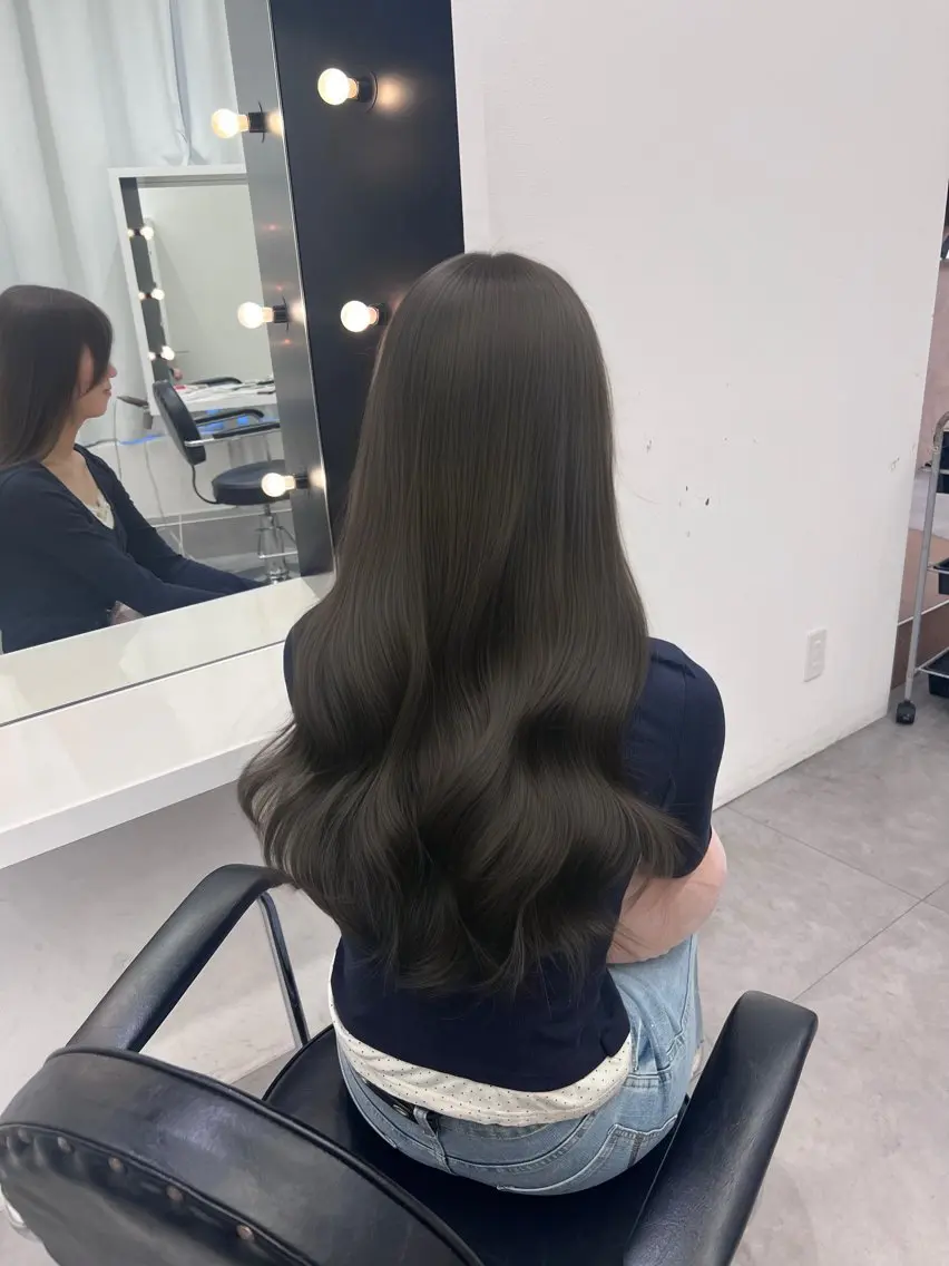 ロング カット ヘアカラー トリートメント しゅういち/赤み消し カラー特化のヘアスタイル