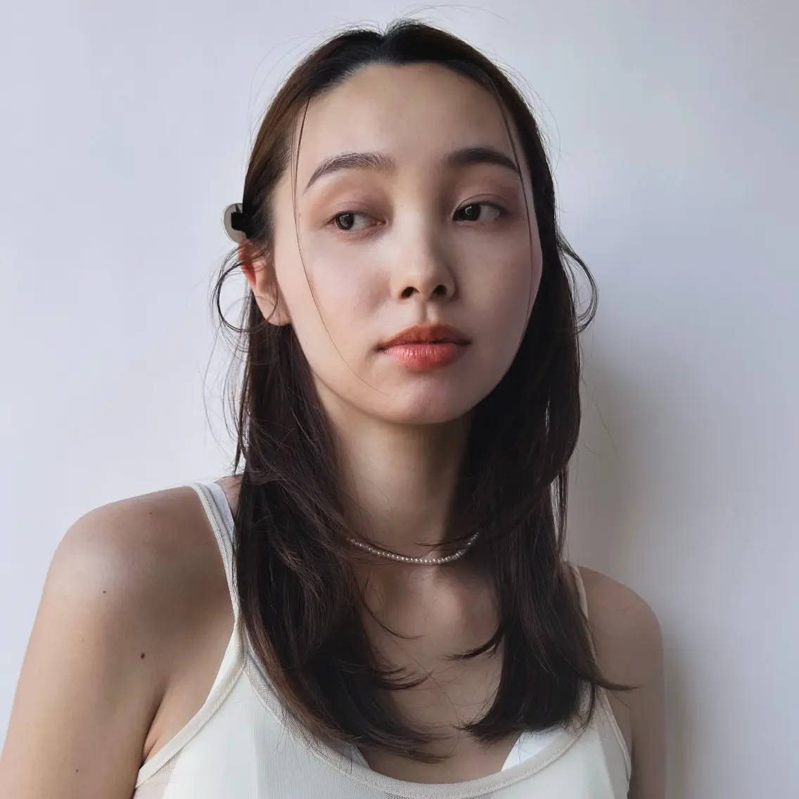 ミディアム カラー カット ヘアカラー トリートメント 前野 日奈のヘアスタイル