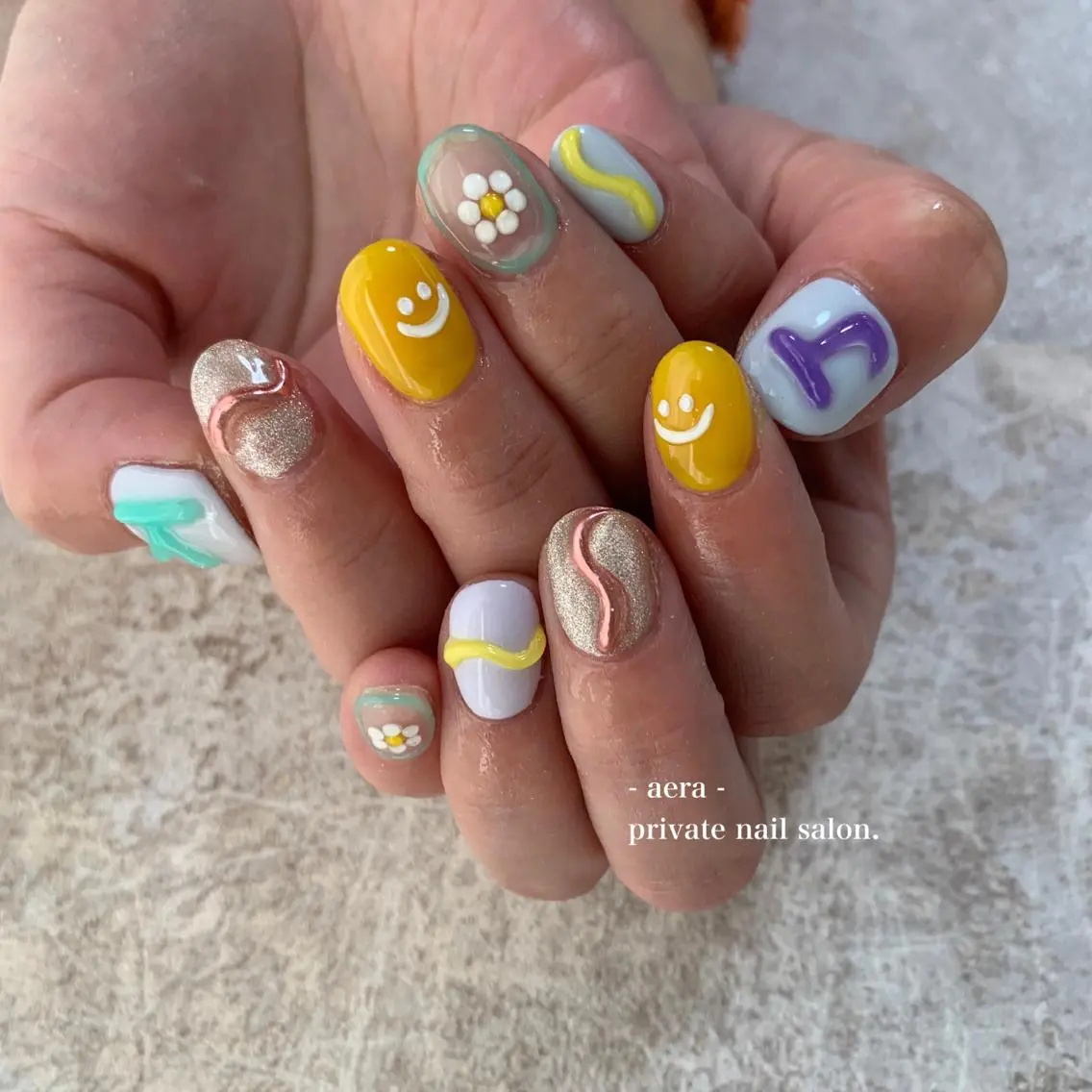 ネイル AERA nail shino🐱⸝꙳のネイルデザイン