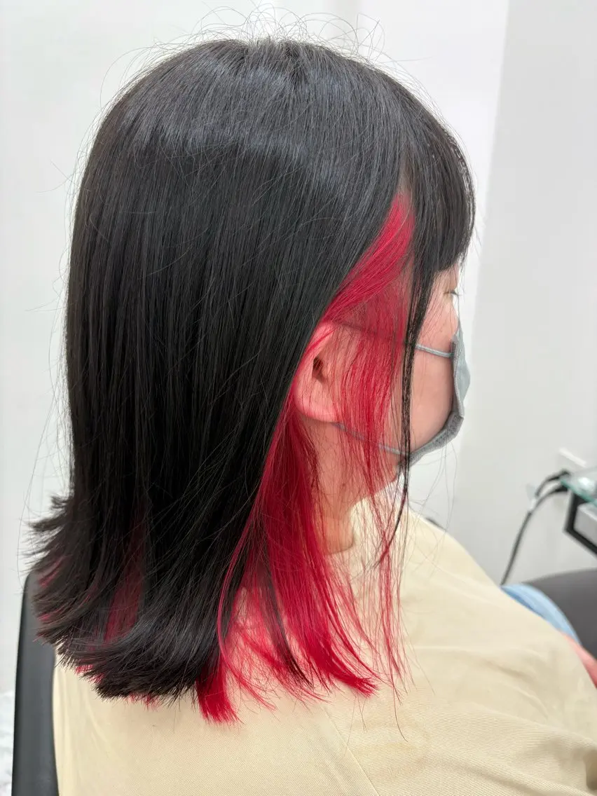 ミディアム カット ヘアカラー トリートメント 髪質改善サロン🫧 セキチサトのヘアスタイル