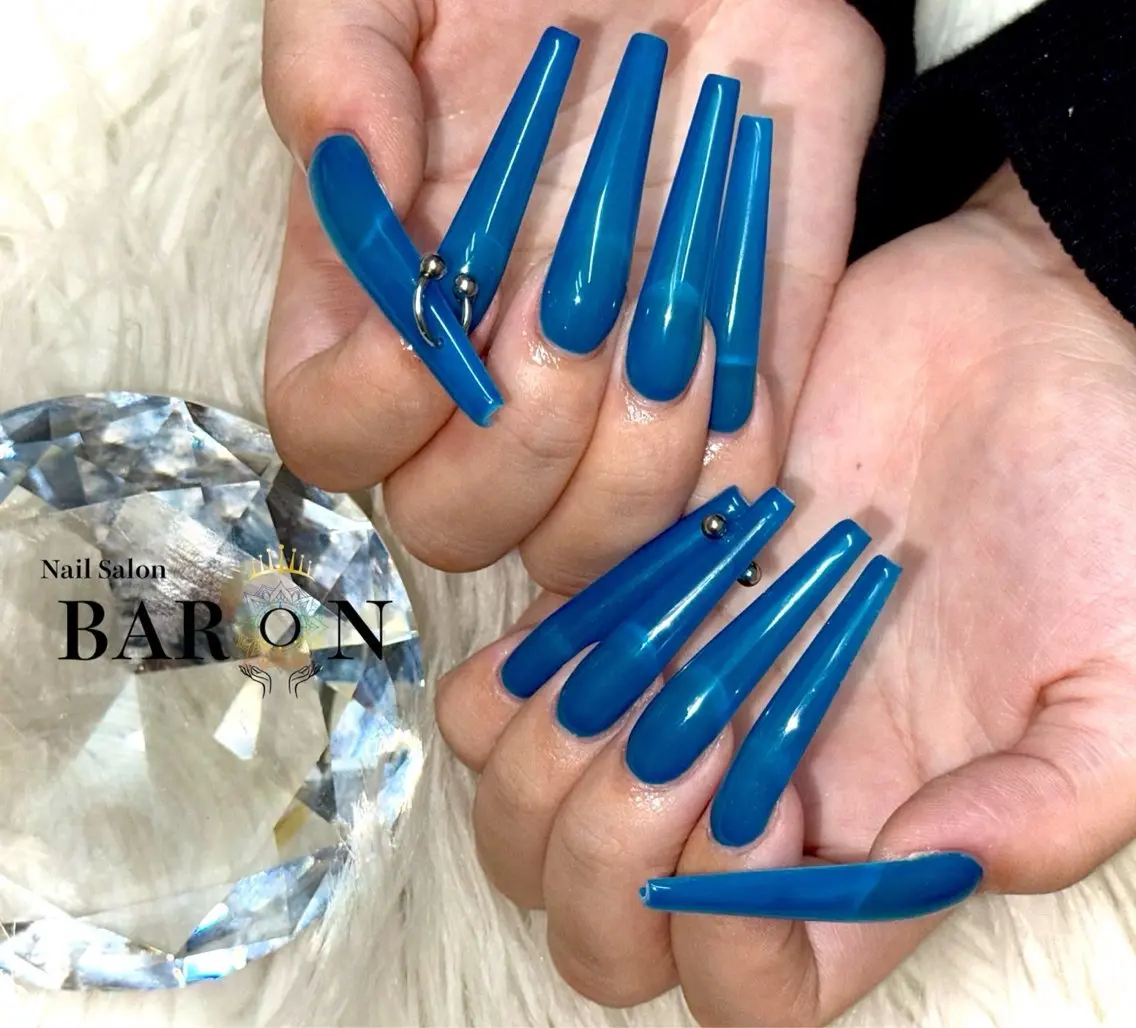 ネイル ワンカラーネイル スカルプネイル YOSHINO ♛︎BARON♛︎のネイルデザイン