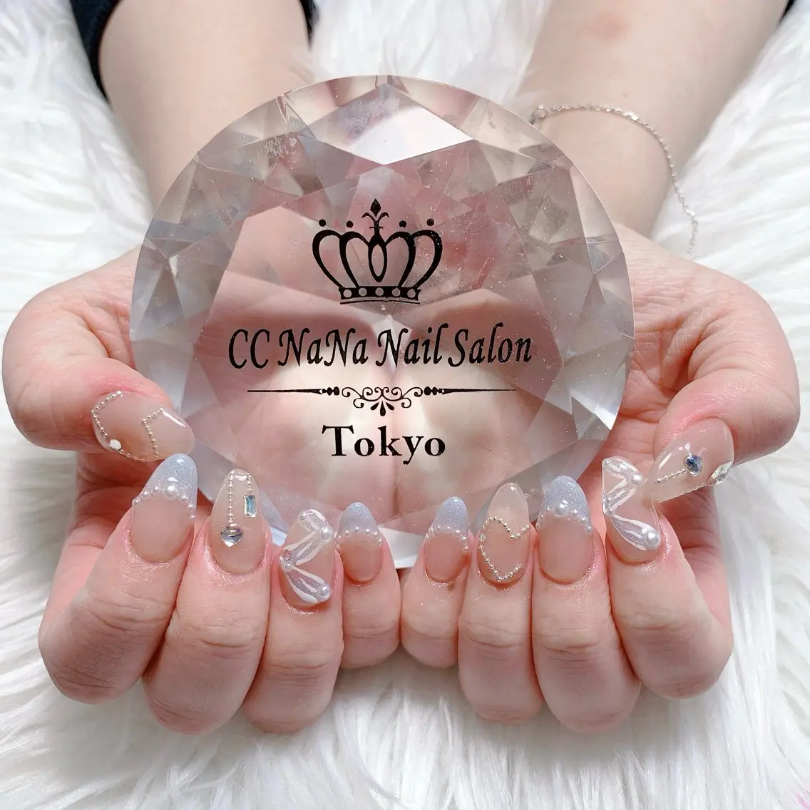 ネイル ハンドネイル 💎CC・NaNa 韓国風ネイル🌙Cのネイルデザイン