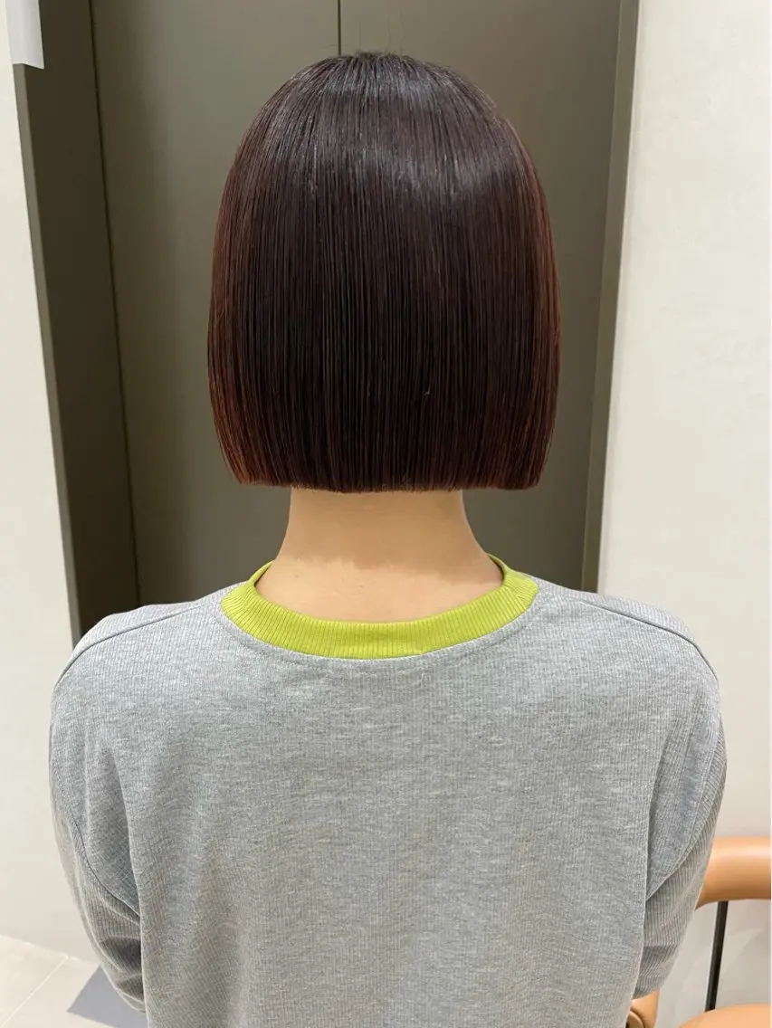 ショート ボブ 髪質改善 縮毛矯正 石川玲菜/ 髪質改善ボブ/メンズのヘアスタイル