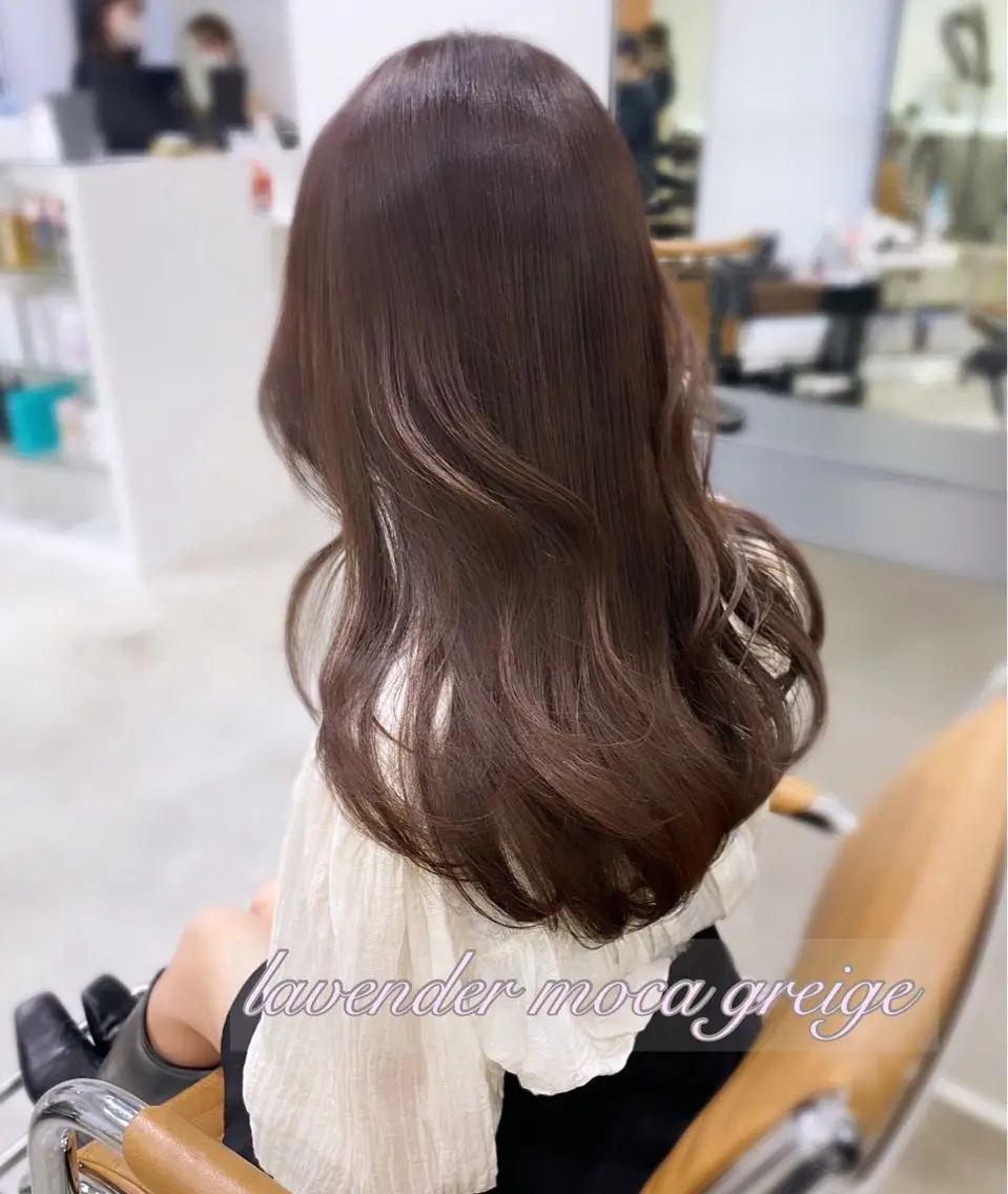 ロング カラー ミルクティー/韓国ヘ アHaruka🎀のヘアスタイル