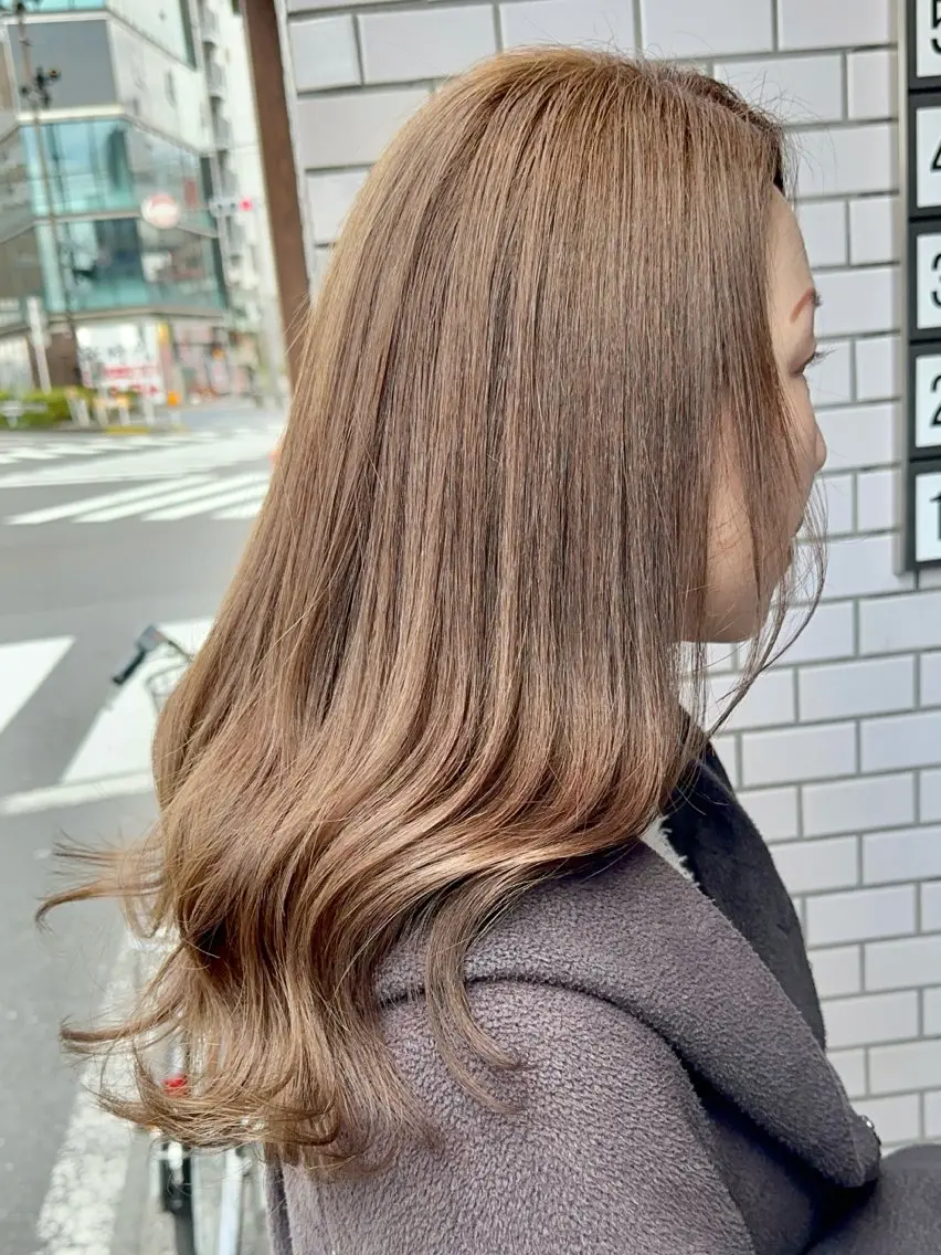 ロング 髪質改善 縮毛矯正 トリートメント 酸熱トリートメント トリートメント カラーモデル募集 ✨🤍モモハ🤍✨のヘアスタイル