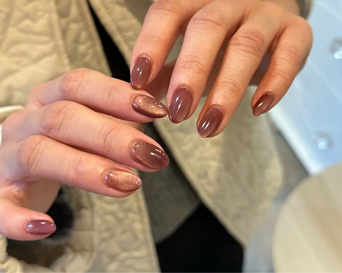 ハンド🖐️【ワンカラーコース】一色塗り.マグネット.フラッシュ☆オフケア込🤍¥6600の写真