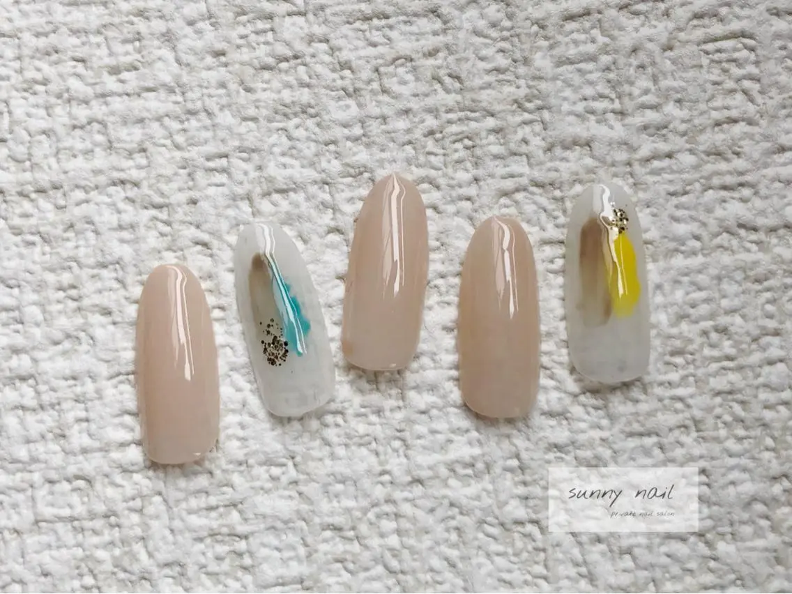 ネイル カジュアル ジェルネイル ニュアンスネイル パラジェル シンプルネイル sunny nailのネイルデザイン