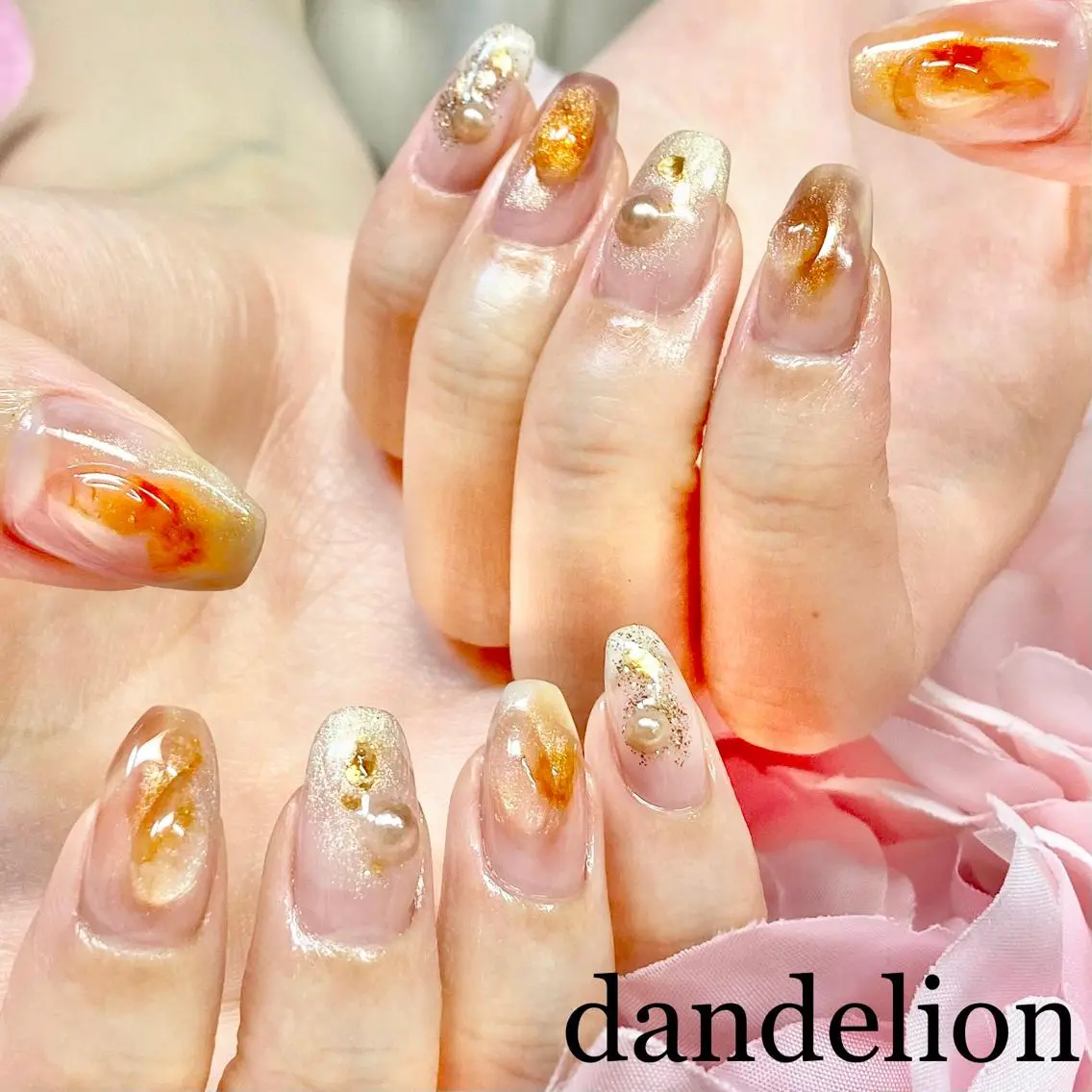 ネイル ハンドネイル ハンドケア dandelion ダンデライオンのネイルデザイン