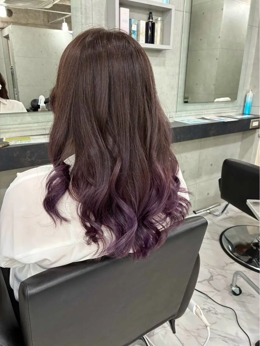 ロング カラー ブリーチ カット ヘアカラー トリートメント Endearing 🌟銀座のヘアスタイル