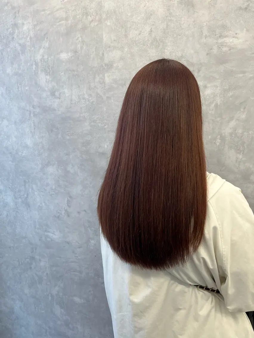 ロング カラー ベージュカラー ピンクカラー ピンクベージュ カット ヘアカラー トリートメント NUMBER 天王寺 🌼yuriのヘアスタイル