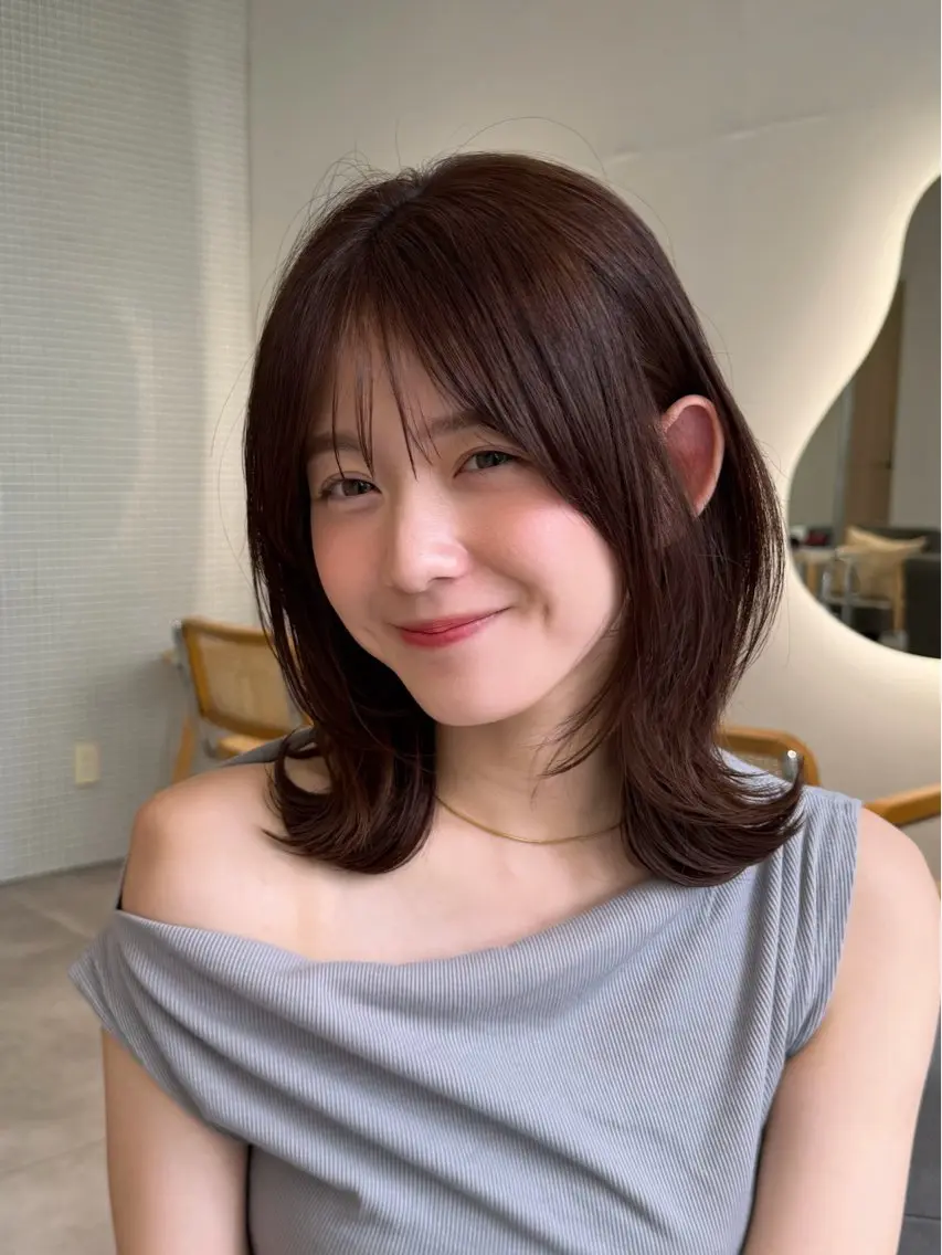 ミディアム カラー ‪広瀬快斗／ツヤ髪 /似合わせカラー🌱のヘアスタイル