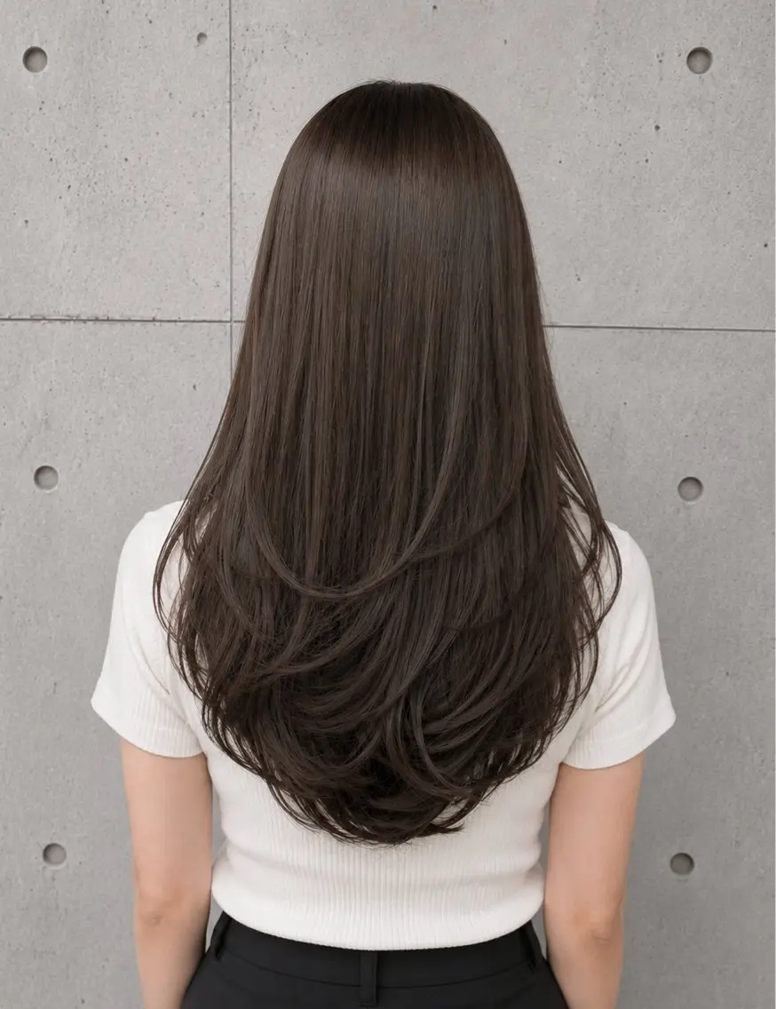 セミロング カラー ヘアアレンジ 透明感カラー グレージュ くびれヘア 顔まわりレイヤー ハッシュカット カット ヘアカラー トリートメント 🌫️大人韓国ヘア 🌫️naoyaのヘアスタイル