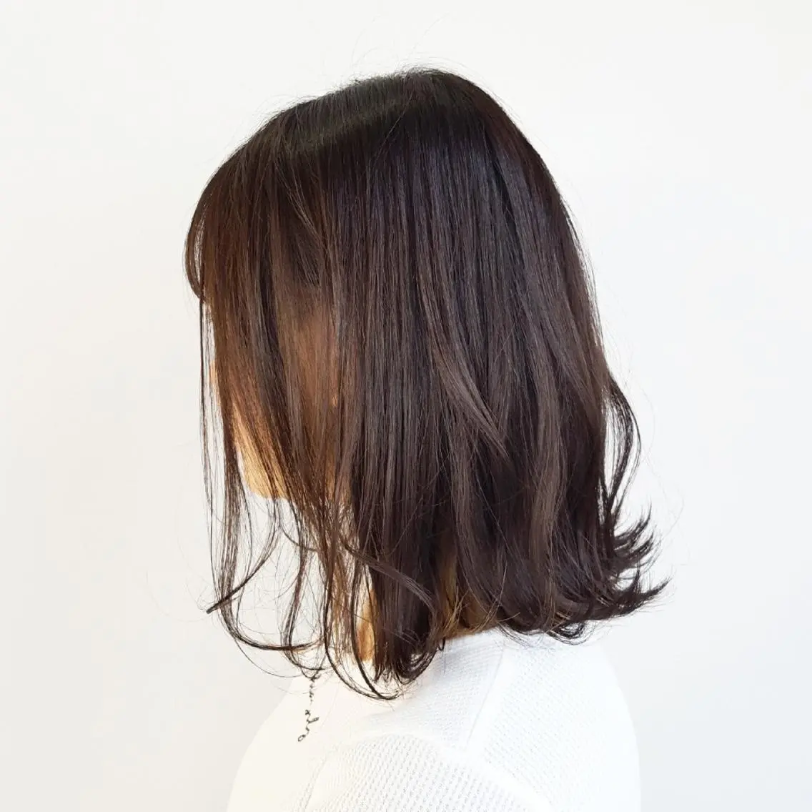 ミディアム カラー ヘアカラー トリートメント 美髪⭐︎髪質改善 井上　康司のヘアスタイル