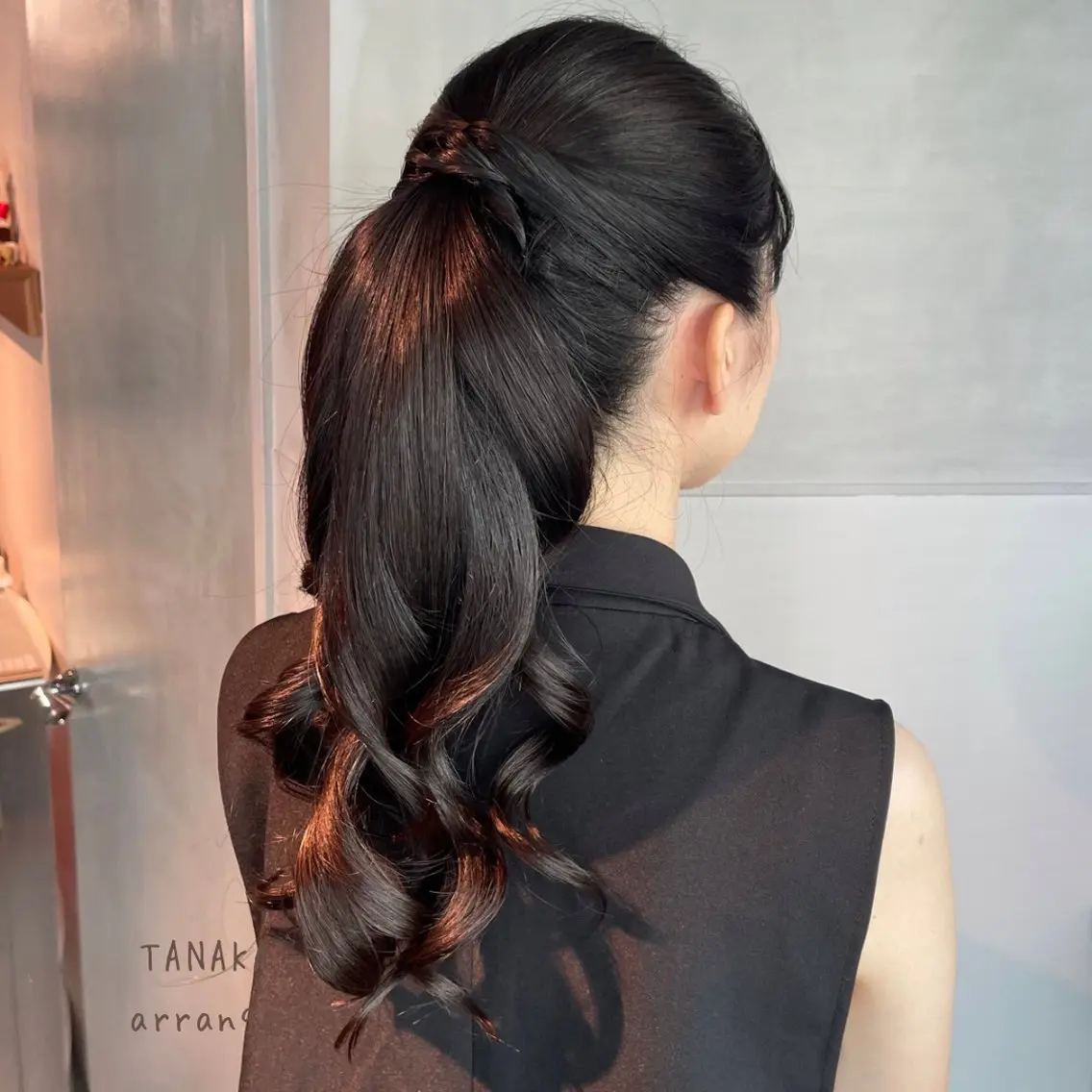 ヘアアレンジ ポニーテール 結婚式・ブライダル 卒業式のヘアスタイル ヘアセット charm《銀座》 ヘアセット/縮毛矯正のヘアスタイル
