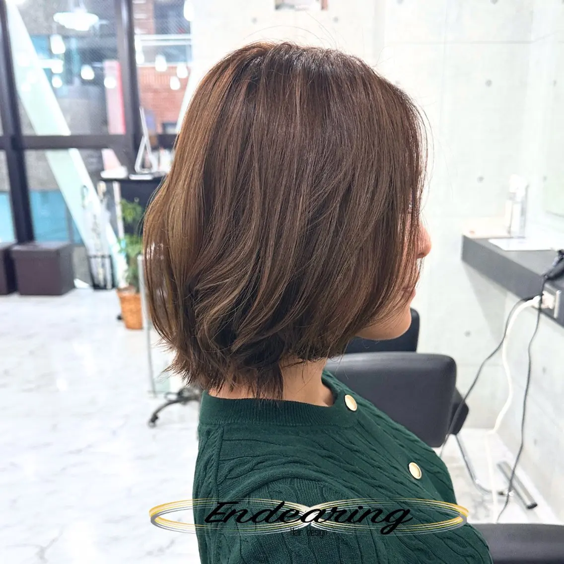 カラー オリーブカラー カット ヘアカラー Endearing 銀座/レイヤーカットのヘアスタイル