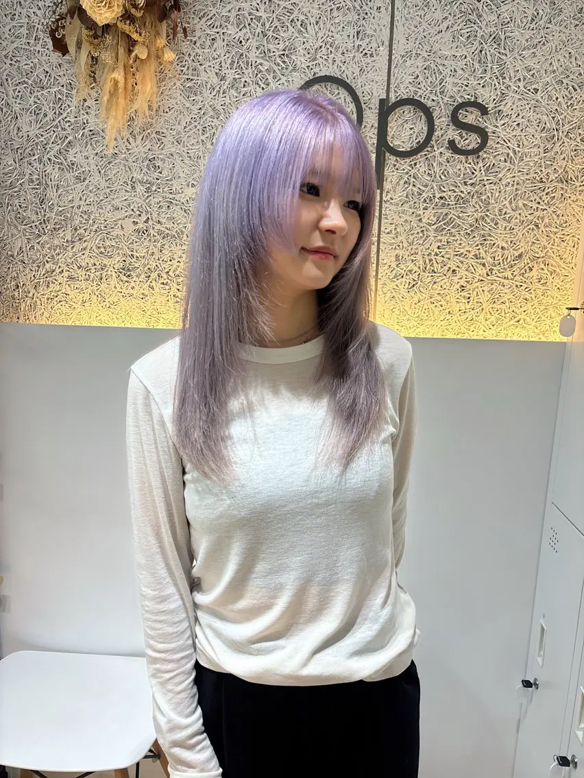 ミディアム ヘアカラー OPS hair大名 🩵yuna🌙のヘアスタイル