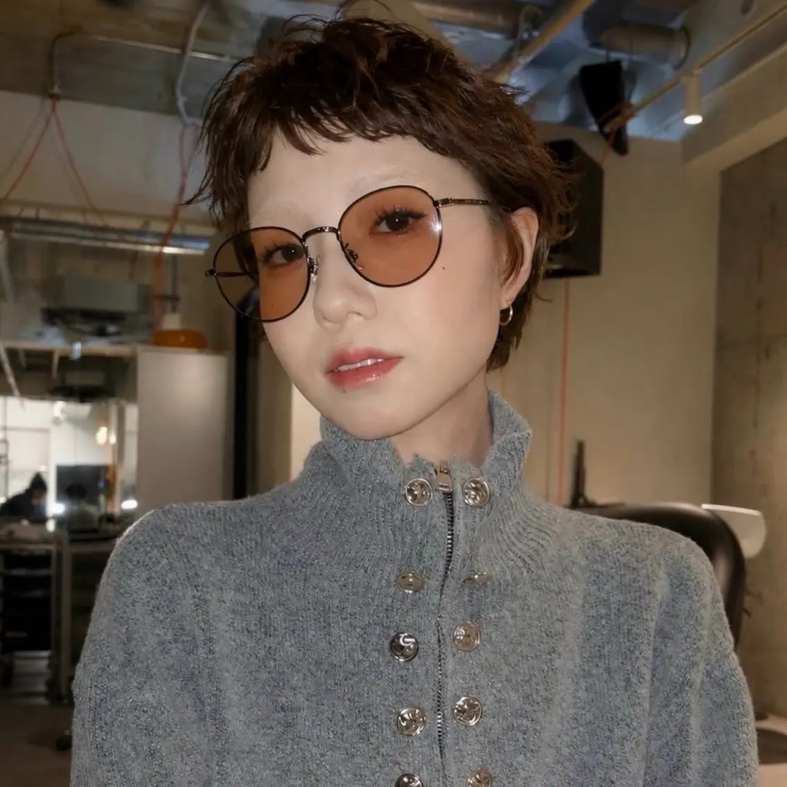 ショート ヘアカラー miu🪅縮毛矯正 モデル募集のヘアスタイル