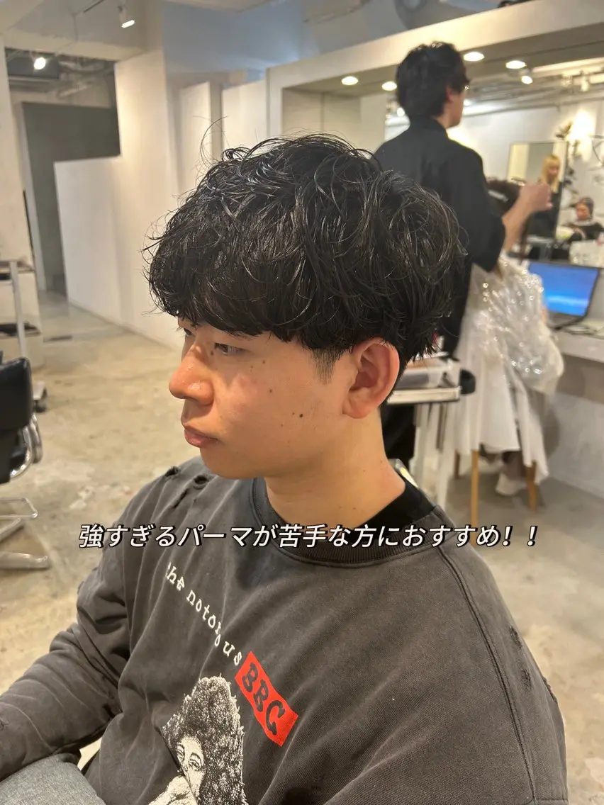 パーマ メンズ カット パーマ メンズ清潔感のプロ 💈メンズパーマ藤田のヘアスタイル