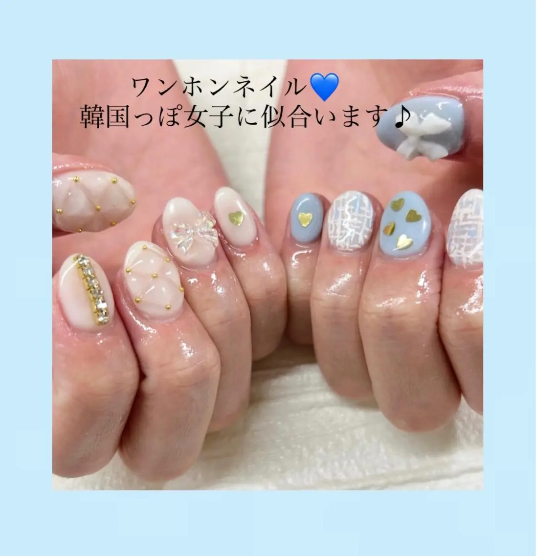 ネイル マツエク・マツパ アイブロウ ワンホンマツエク ワンホンネイル ハンドネイル pu muのネイルデザイン