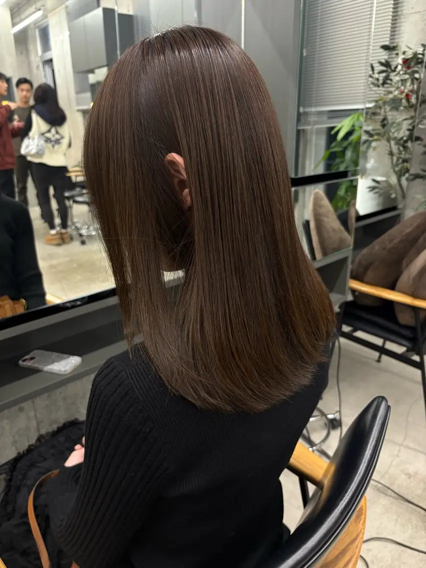 セミロング カラー カット ヘアカラー トリートメント Saki/レイヤー/ 柔らかカラーのヘアスタイル