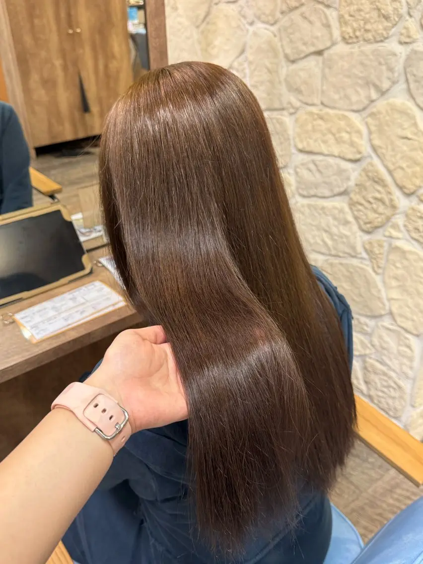 カラー トリートメント 🍒暖色🍒髪質 改善_yura🐰のヘアスタイル