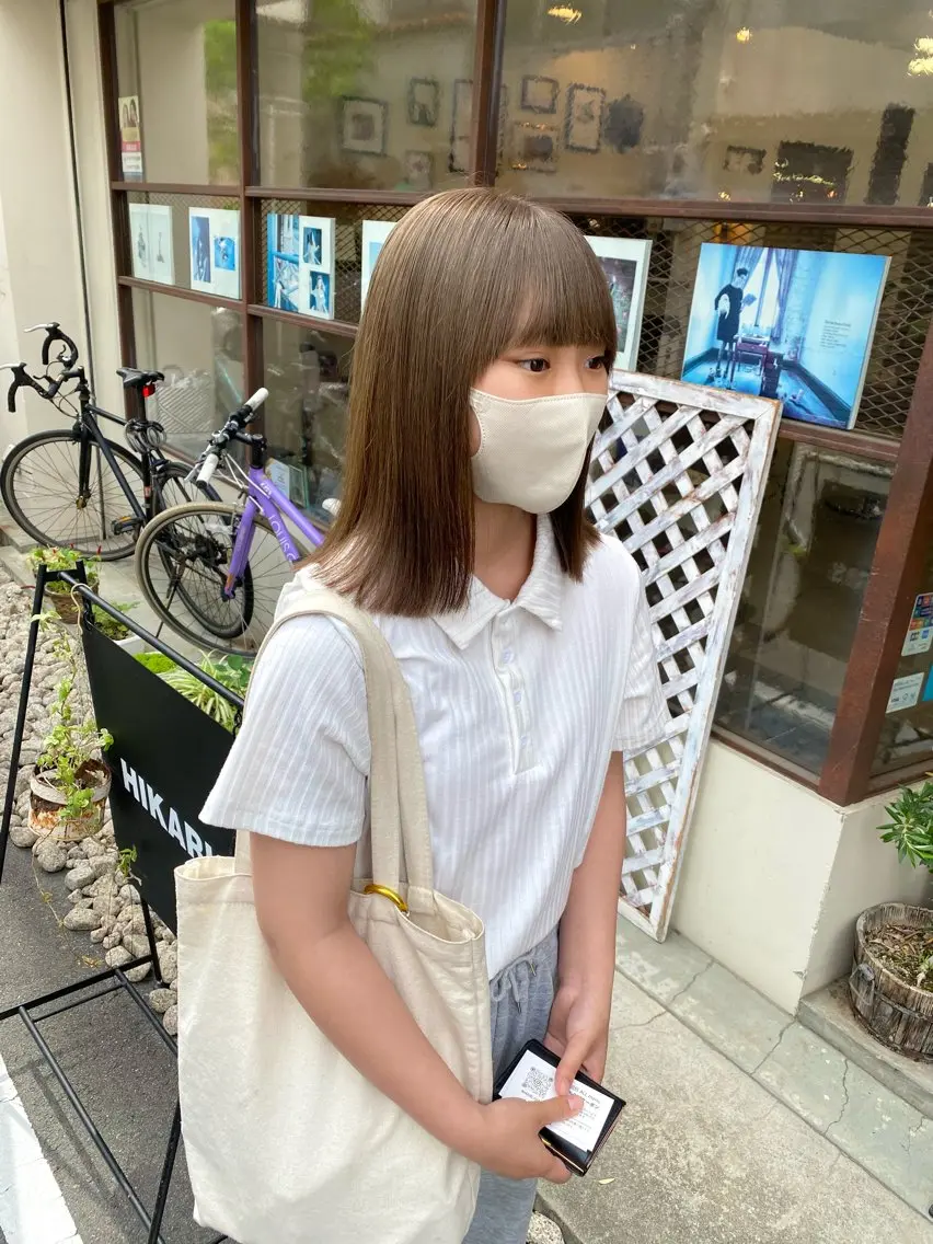 ミディアム カラー ベージュカラー グレージュ オリーブグレージュ オリーブグレー ウチダ ユウヤのヘアスタイル