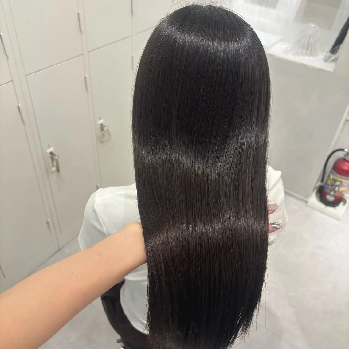 ロング カット 縮毛矯正 トリートメント hina /髪質改善/カラーのヘアスタイル