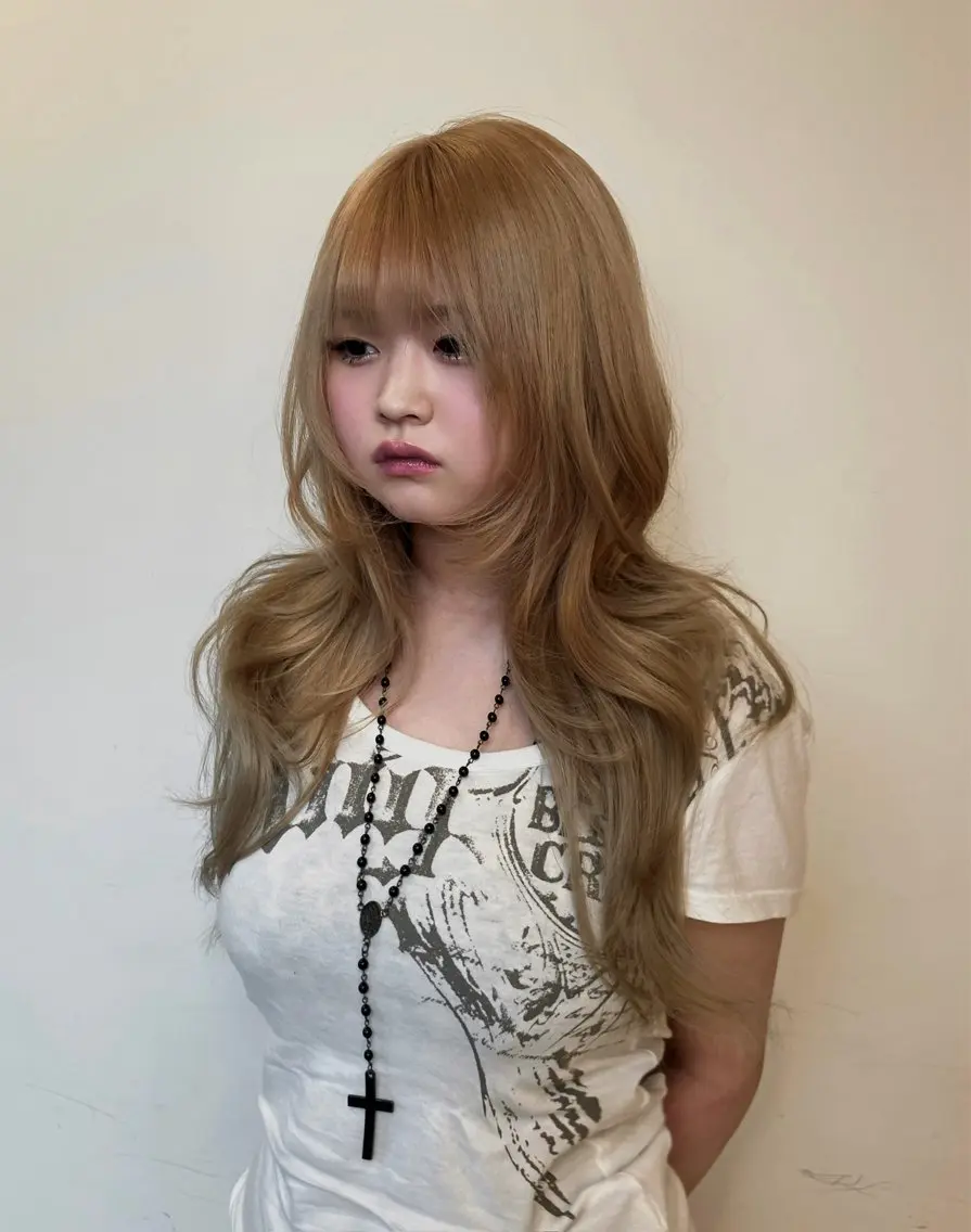 ロング カラー ヘアカラー トリートメント Hanaka🪷 ニュアンス×レイヤーのヘアスタイル