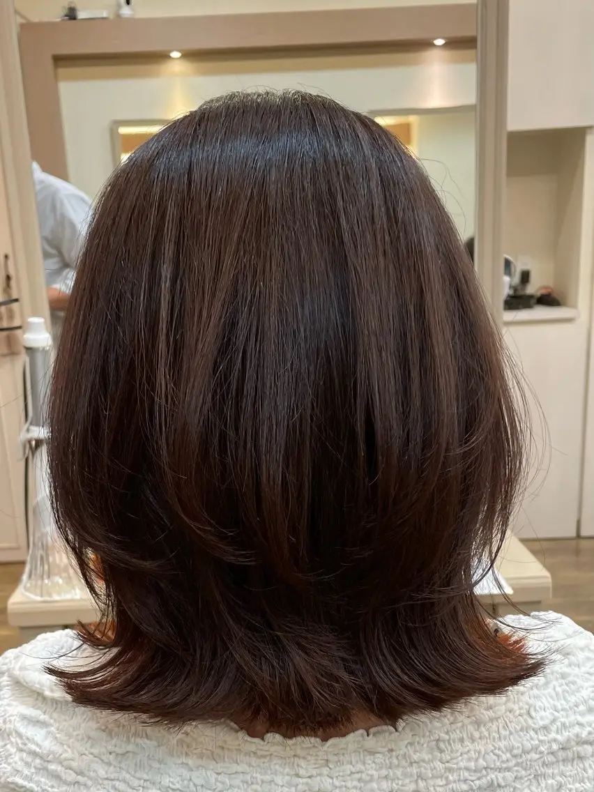 ミディアム カット ヘアカラー sawa tamaeのヘアスタイル