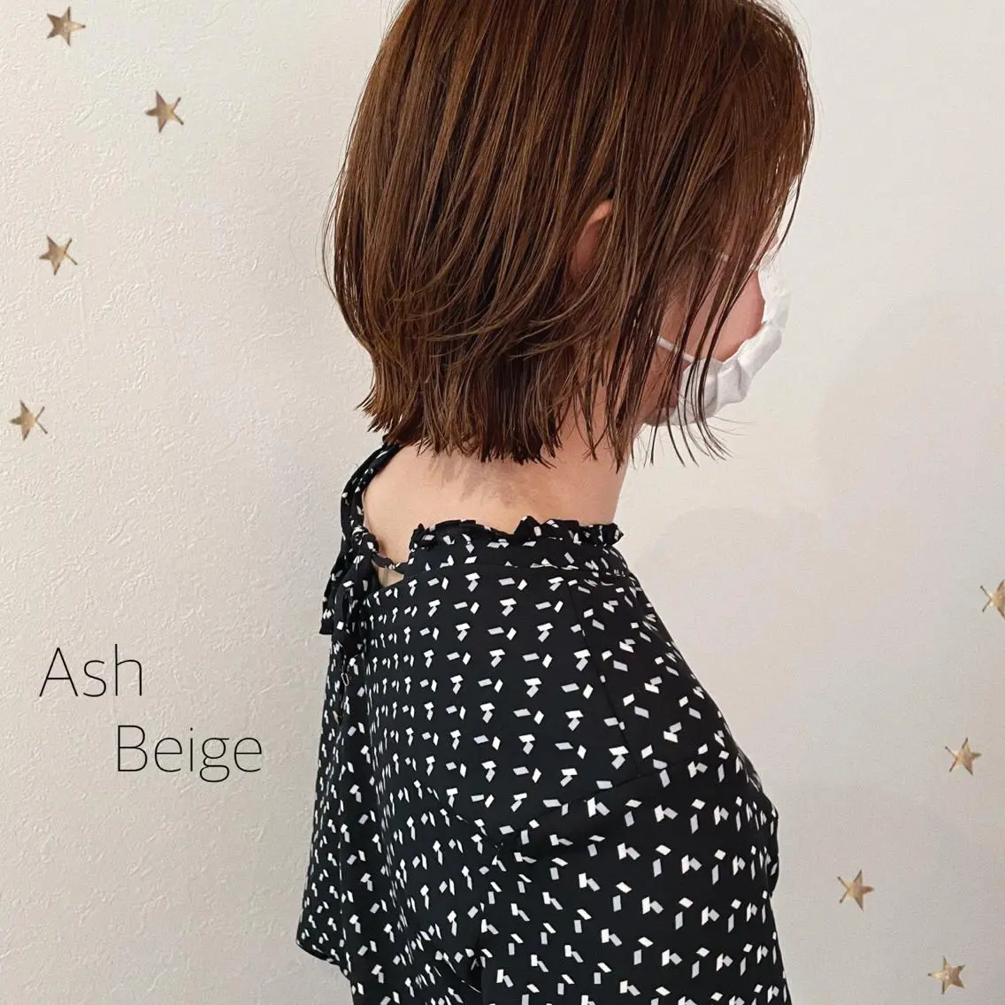 ミディアム カラー カット ヘアカラー 市川 千夏のヘアスタイル