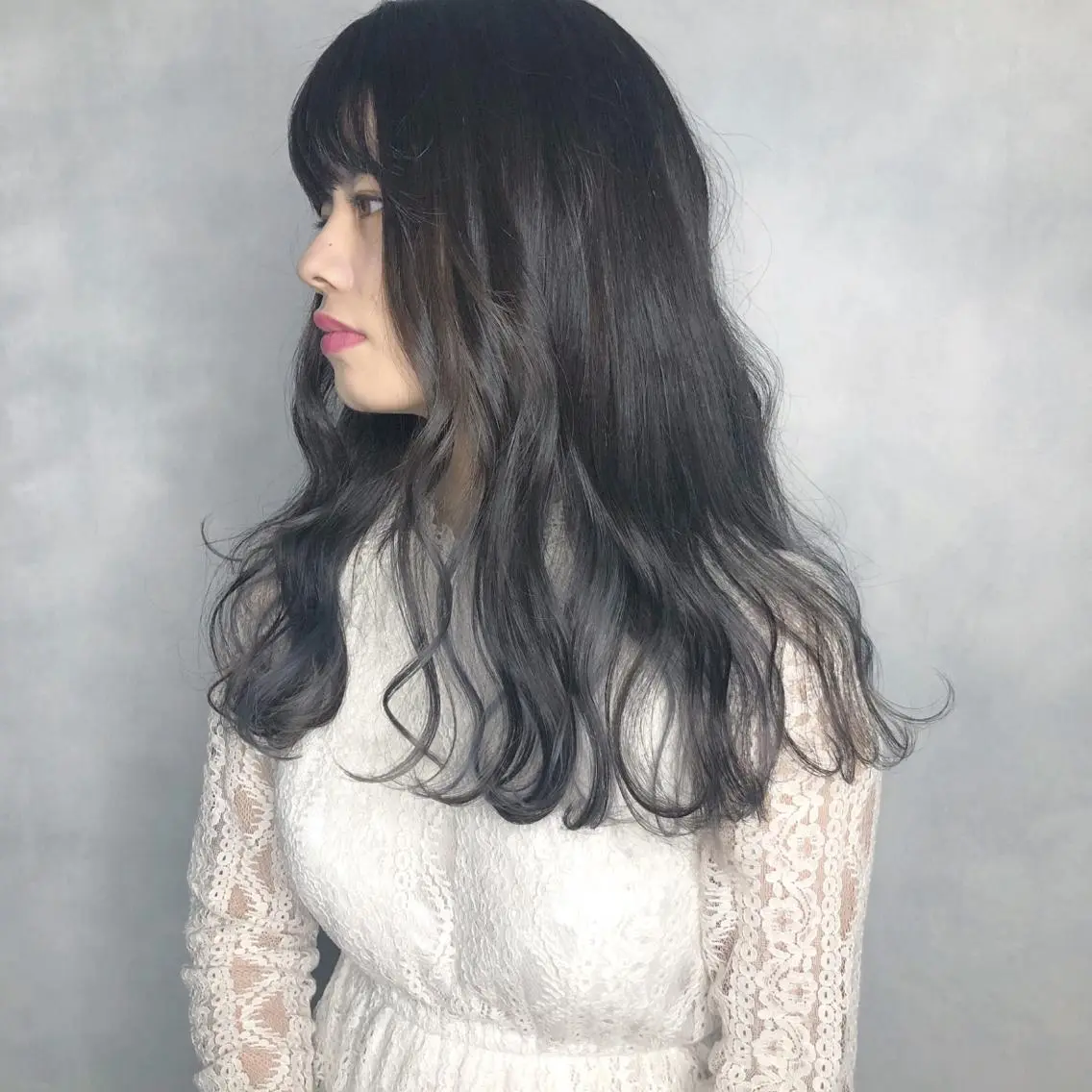 ロング カラー グラデーションカラー パープルカラー ORIKA 美容室のヘアスタイル