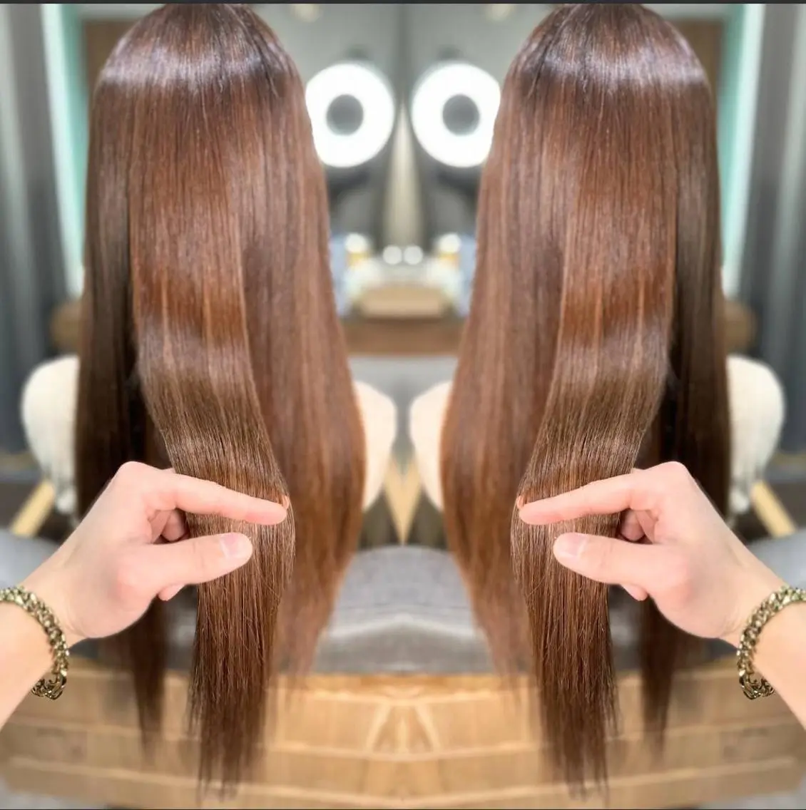 🩵ロングが可愛い🩵 カラー➕シールエクステ４０本の写真