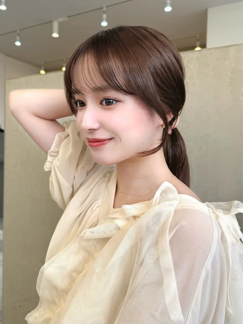 ロング 早田 華のヘアスタイル