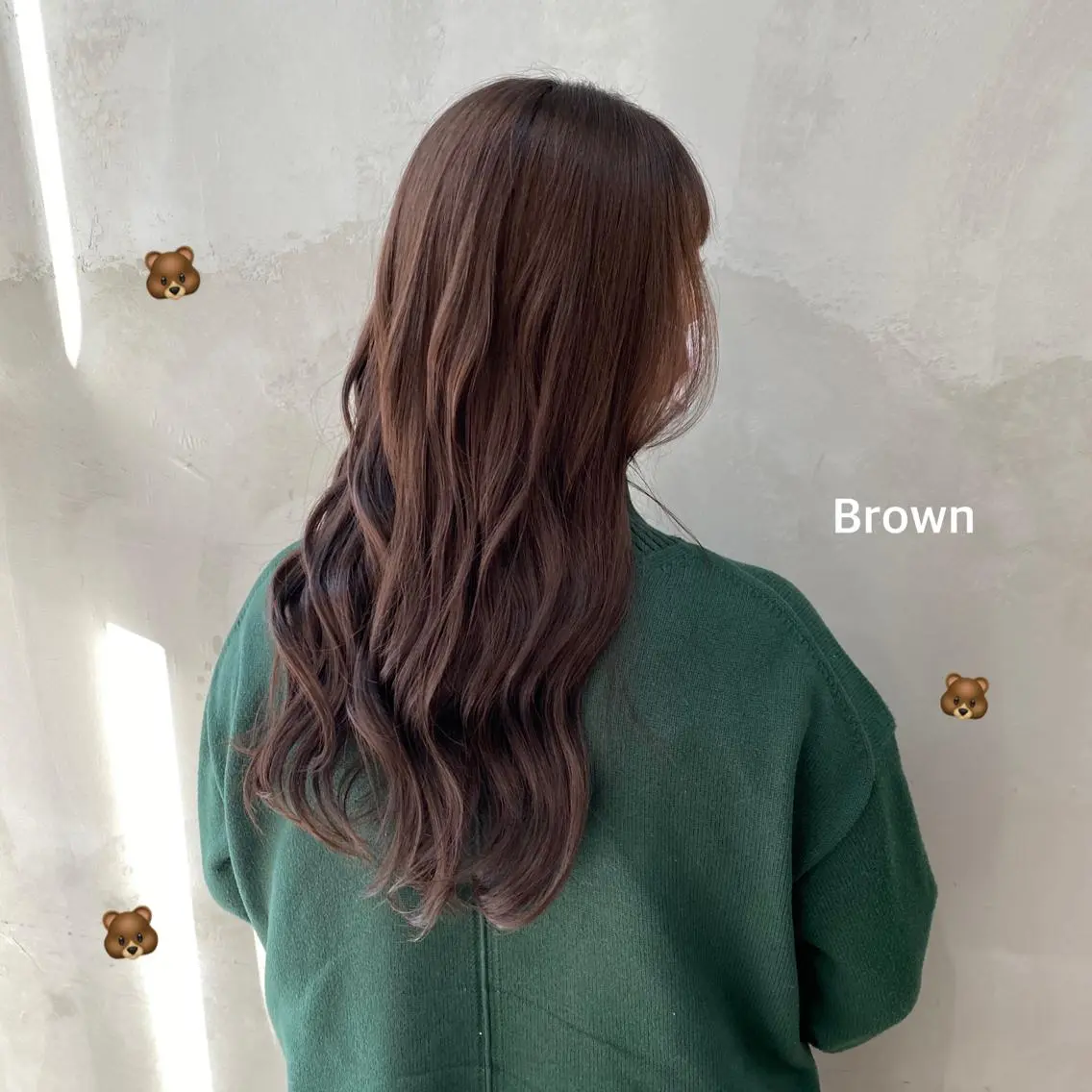 ロング カラー ブラウンカラー SOURCE 茶屋町　奥井杏奈のヘアスタイル