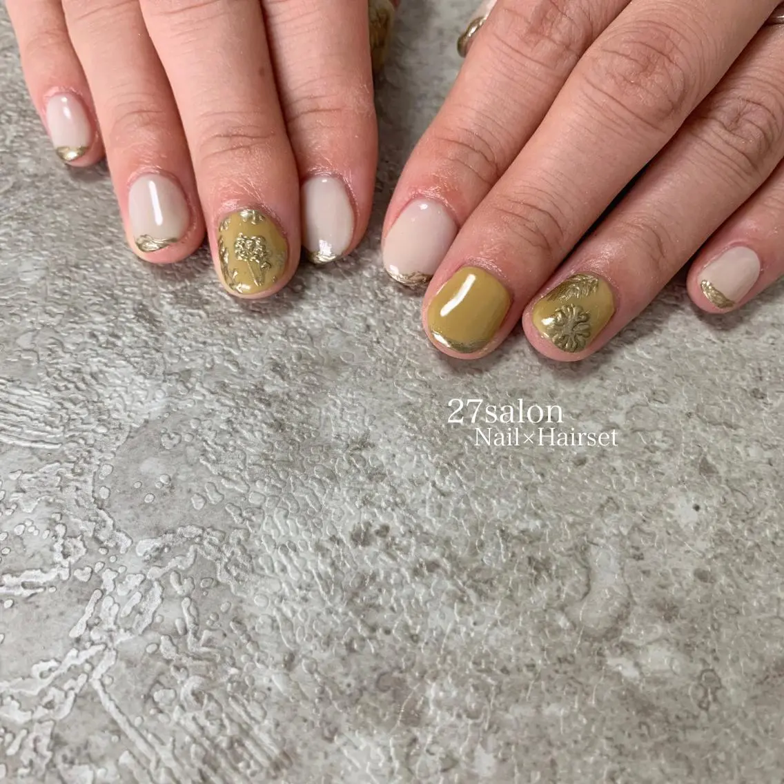 ネイル アートネイル ジェルネイル ニュアンスネイル 27salon yuinaのネイルデザイン