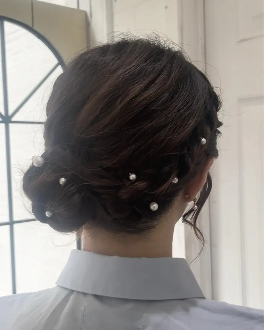 ミディアム ヘアアレンジ ヘアセット 🩵aiko / モデル募集中️🩵のヘアスタイル