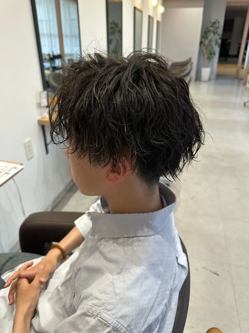 パーマ メンズ カット パーマ Chere brun 髪質改善　北野豊彦のヘアスタイル