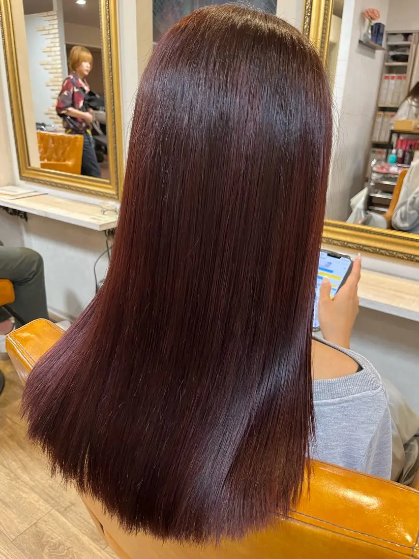 カラー カシス ピンクカラー 🎀 MIYUKIのヘアスタイル