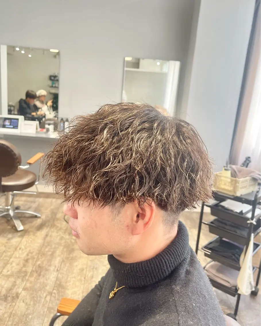 パーマ メンズ 田中 公亮のヘアスタイル